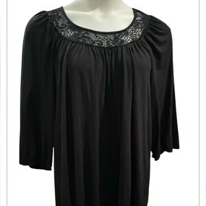 27) Elegant Black Lace Women's Top